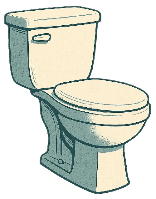Illustration of a toilet